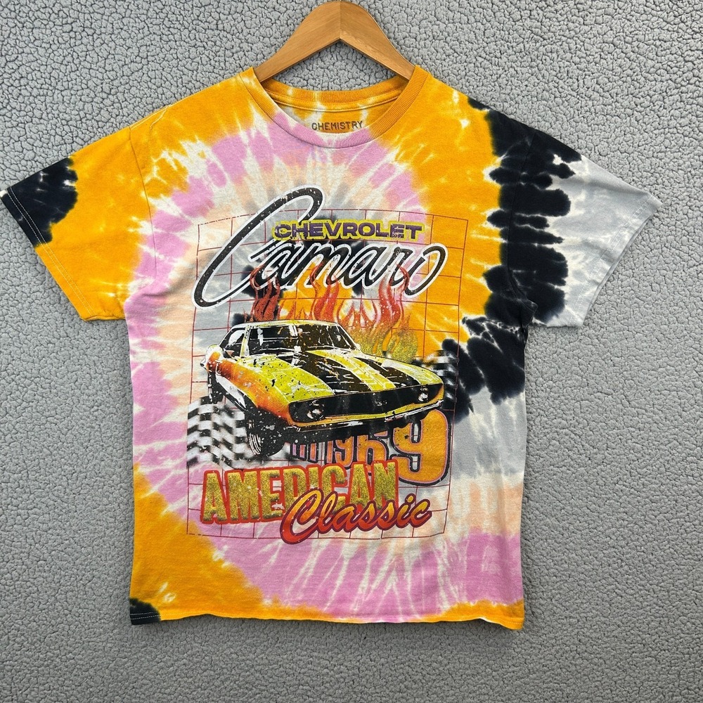 Chemistry Chevy Camaro Tie Dye T Shirt Men's M 1969 Graphic Y2K Style Streetwear
